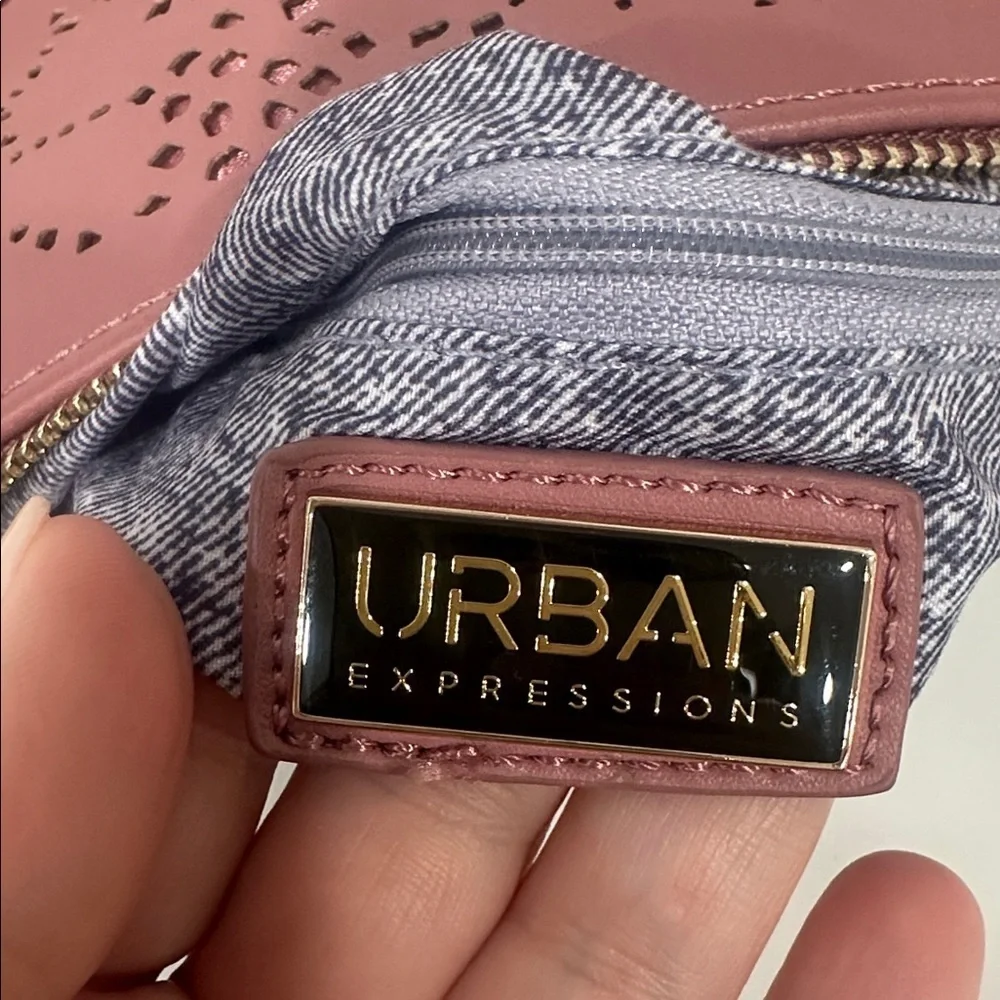 Urban Expressions Pink Laser Cut “Locket” Clutch. New without tags